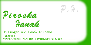 piroska hanak business card